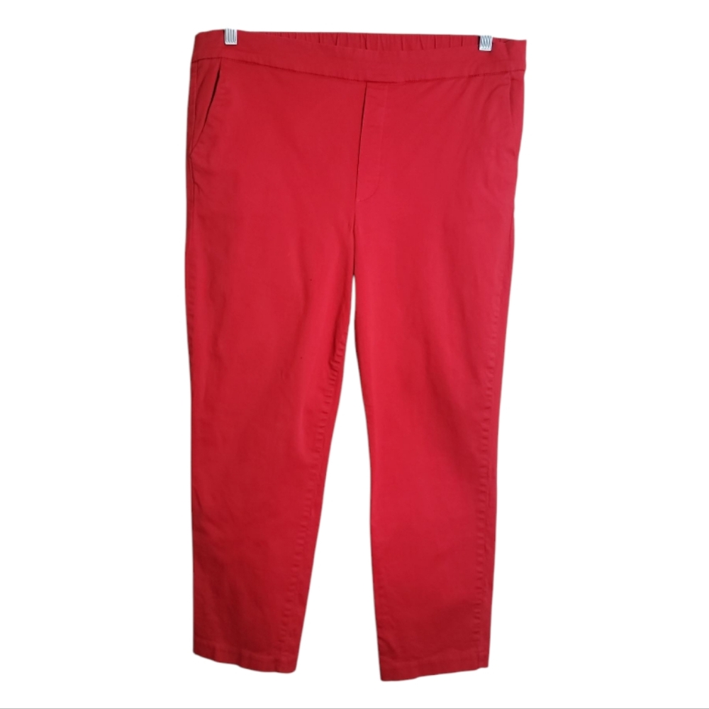 Kut from the Kloth red tapered crop trousers women's plus size 16 ankle pants